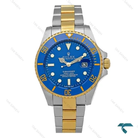 ساعت رولکس Submariner مردانه دورنگ طلایی آبی Rolex-2532-G