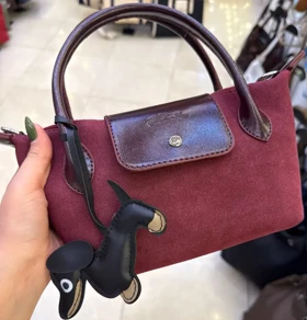 کیف جیر دخترانه لانگ چمپ (چری)