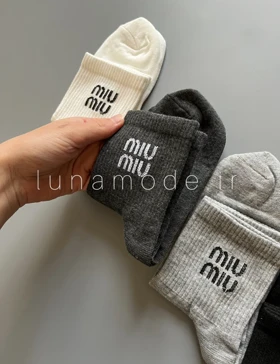 جوراب نیم ساق زنانه میو میو ملانژ