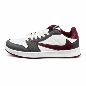 کفش کتانی مردانه مدل نایکی ترویس سفید طوسی زرشکی Nike travis