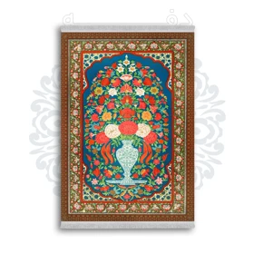 *جدید* فرشینه از جنس پارچه شانل مخمل ترک طرح فانتزی برند دفه کد 544