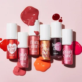 تینت مایع لب و گونه بنفیت مدل Flora Tint حجم 6 میلی‌لیتر