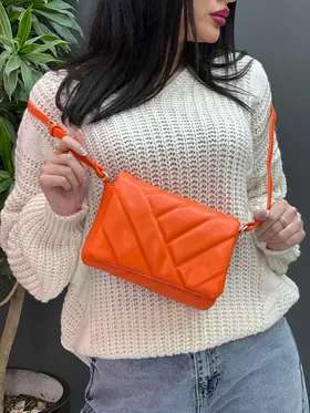 کیف چرم جلو دوخت