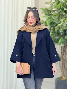 مانتو دو جیب آستین دو دکمه