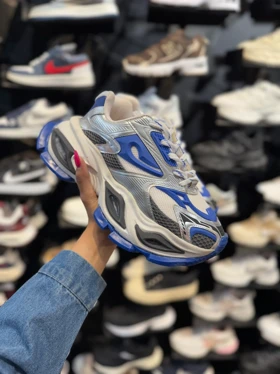 کتانی مردانه لژدار بالنسیگا سفید ابی