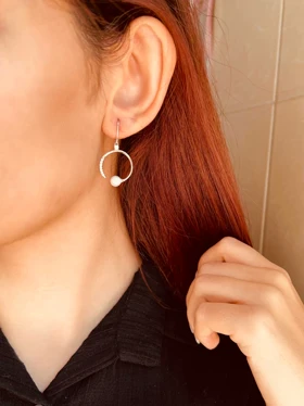 گوشواره ماه و مروارید X31