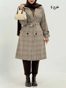 3697-پالتو چهارخونه آذین