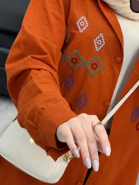 مانتو لینن طرح لوزی