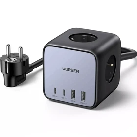 چندراهی برق 2500 وات سه پریز برق AC، دو USB و دو Type-C فست 65 وات یوگرین CD268 60113