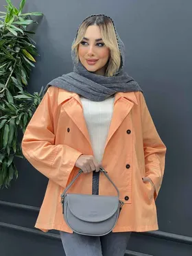 مانتو لینن شش دکمه