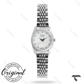ساعت کرست زنانه 6368-1 صفحه سفید بند استیل Crest-11188-L