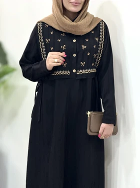 پیراهن مانتویی گلدوزی آیسو گلاره