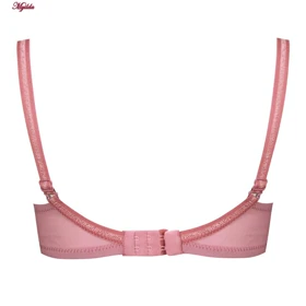 سوتین زنانه پانیذ مدل فنردار گیپور گل‌دار کالباسی کد 66308