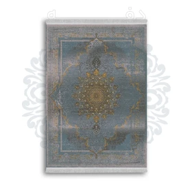 *جدید* فرشینه از جنس پارچه شانل مخمل ترک طرح فانتزی برند دفه کد 663