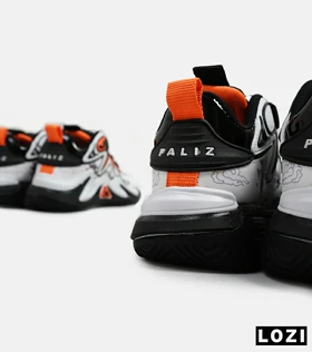 کفش کتانی بچه گانه سفید مشکی نارنجی 23 NIKE AIR JORDAN