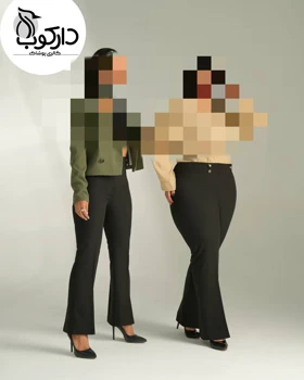 شلوار زنانه کرپ باربی اعلا بوتکات مشکی