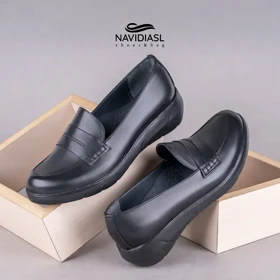 کفش زنانه طبی تمام چرم کد 2031009