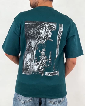 تیشرت مردانه اسپرت مدل لش استورم چاپ مشکی رنگ سبز کد 999121