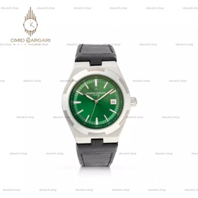 ساعت مچی وشرون کنستانتن اتوماتیک بند چرمی صفحه سبز Vacheron Constantin