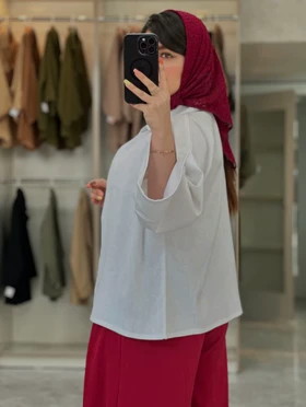 شومیز لینن آستین چاک
