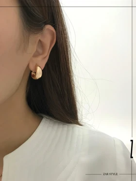 گوشواره هلال ماه آینه‌ای