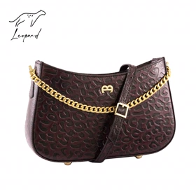 کیف دوشی زنانه مدل F125 (شرابی لِپرد)
