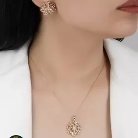 نیم ست تراش طرح گل ژوپینگ