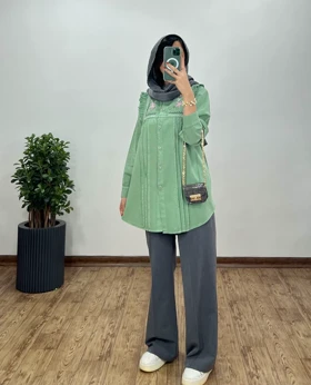 مانتو لینن گلدوزی پوپک (ارسال رایگان)