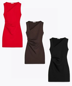 پیراهن میدی یقه کج Zara328
