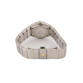 ساعت زنانه امگا کانسلیشن سیلور صفحه صورتی ایندکس نگین Omega-5412-L