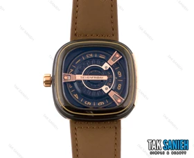 ساعت مچی مردانه سون فرایدی مشکی بند قهوه ای Seven-2317-G