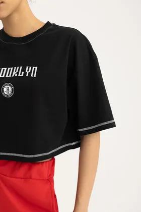 تیشرت یقه کوتاه DeFactoFit NBA Brooklyn Nets B9953AX24SM