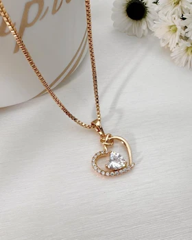 گردنبند قلب و جواهر ژوپینگ