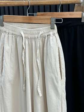 شلوار لینن نیم بگ