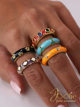 انگشتر زنانه میناکاری کد R4119