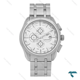 ساعت تیسوت مردانه سه موتوره کرنوگراف نقره ای Tissot-8280-G