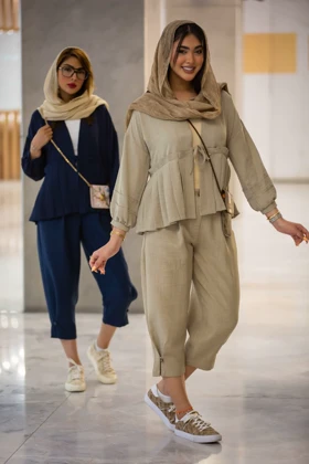 مانتو کریستال کمر پیلی عروسکی