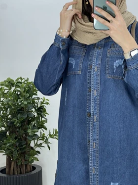 مانتو جین ندا (مناسب پاییز و زمستان)