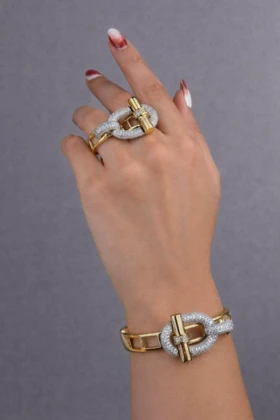 نیم ست هرم.س (بنگل و انگشتر)