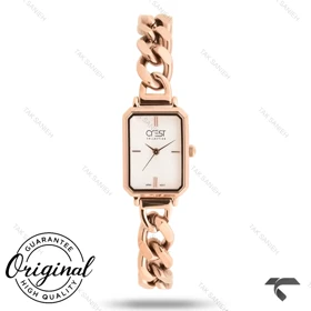 ساعت کرست زنانه 6355-4 صفحه سفید بند رزگلد کارتیری Crest-11181-L