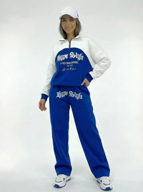 ست دورس نیم زیپ و شلوار