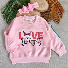 بلوز طرح گربهlove مناسب برای 9 ماه تا 4 سال