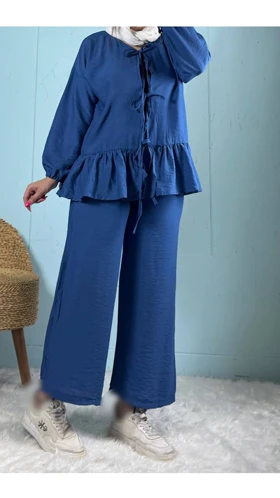 ست شومیز گره‌ای و شلوار زنانه 33792