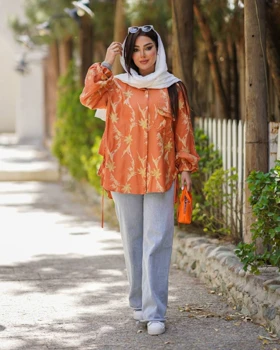 مانتو شومیزی رنگین کمان کد 2844