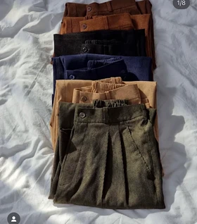 شلوار کبریتی زنانه مدل نیم بگ Dora کد 032