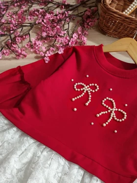 پیراهن دخترانه یلدا همراه با گیره مو