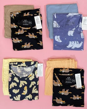 تی‌شرت و شلوار قواره دار دمپا نخ و پنبه h&m