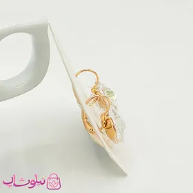 گوشواره ژوپینگ سواروسکی با قلب زرد