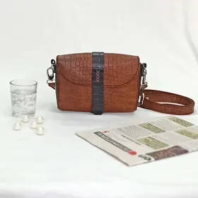 کیف دورنگ مرینا چرم طبیعی