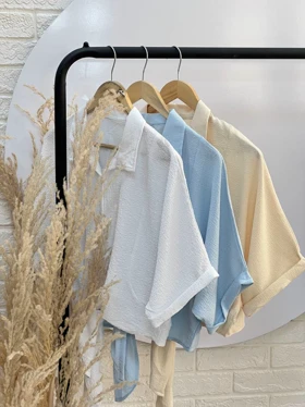 شومیز گره‌ای پاستیلی